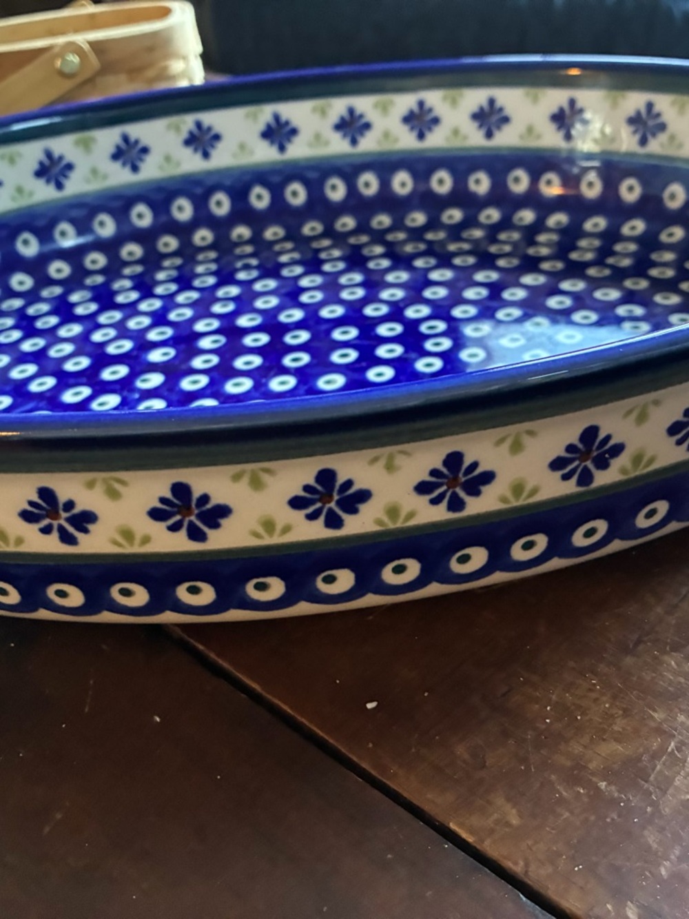 Blue Floral Ceramic Baking Dish - Home Dining